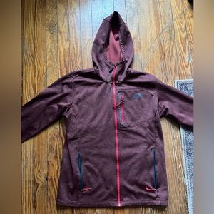 North Face zip up, L
